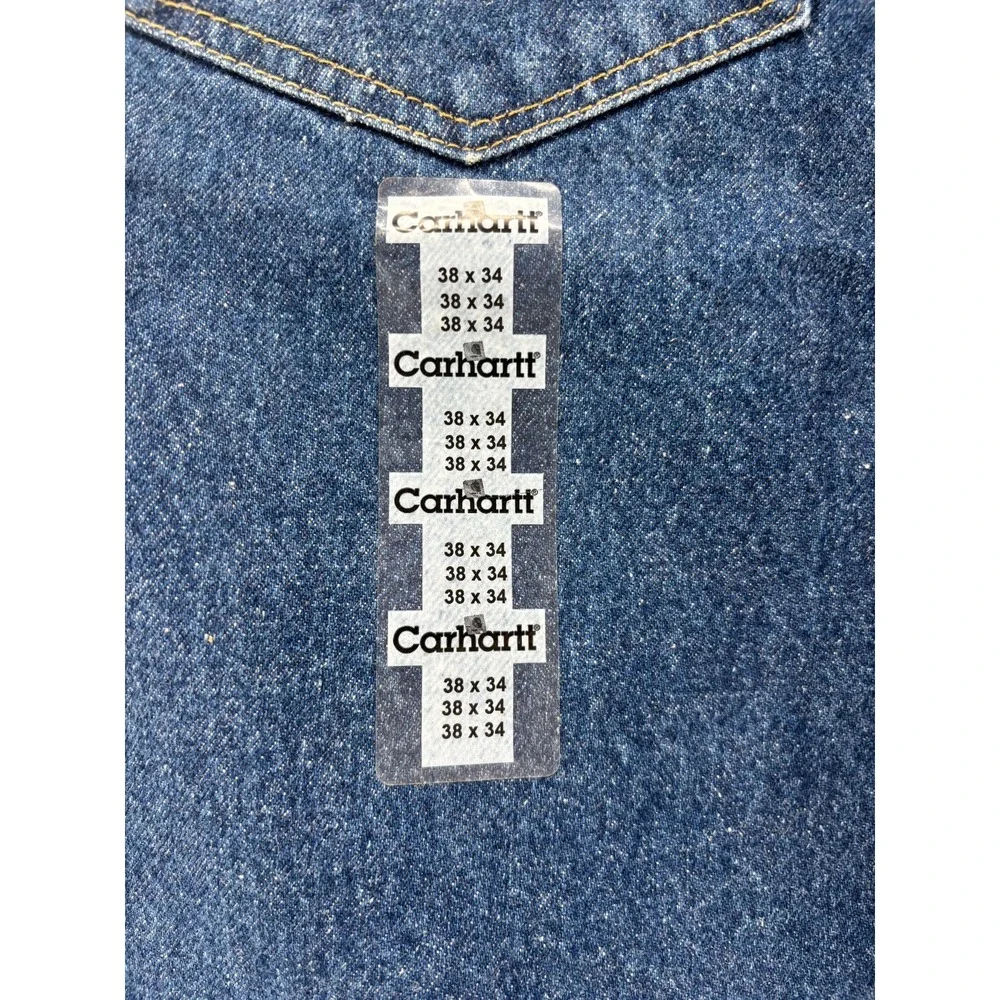 Carhartt B17 Relaxed Fit Tapered Leg Jeans Mens 38x34 Blue Denim Workwear NWT
